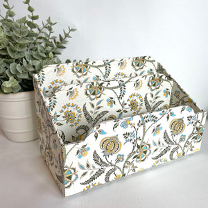 Letterbox in blue and black floral